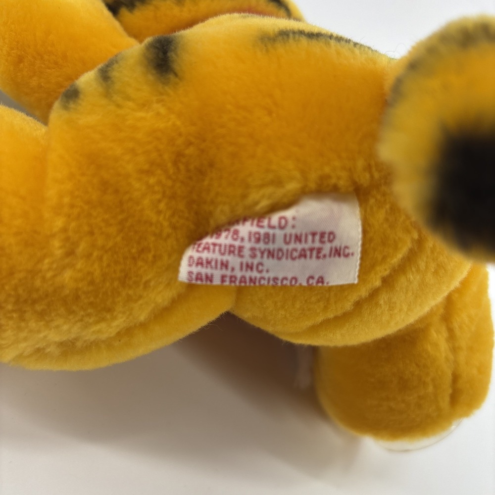 GARFIELD 6.5" Plush Window SUCTION CUP 1978 1981 Dakin Inc Christmas Vintage - Picture 8 of 8